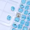 Jia Xiaoya K9 Decoração de Unhas Luxuosa e Luxuosa com Base Quadrada Pontiaguda e Luz Intensa em Cristal Branco Translúcido para Uso Pessoal
