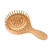 Pente Mini Pequeno de Sândalo Natural com Almofada de Ar Pente de Massagem Cabeça de Massagem Pente de Madeira para Meridianos Especial para Mulheres Portátil para Casa