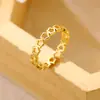 Nova Moda Estilo Fresco Anel de Aço Titânio Estrela de Cinco Pontas Anel Dedo Indicador Ouro 18K Joia para Mulheres Personalidade Ins