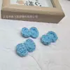 Laço de Lã Tricotado à Mão 3cm Acessórios e Decorações para Roupas Feitos à Mão DIY