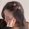Grampo de Cabelo Feminino Fofo de Menina Coração Cereja Tamanho Pequeno Grampo para Franja Grampo para Cabelos Quebrados Top Clip Clip Lateral Pequenos Acessórios de Cabelo