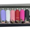 Copo Térmico Pequeno Estilo Americano Aço Inoxidável 304 Pintura Emborrachada Garrafa de Água Esportiva 500ml Copo de Água Fria para Exterior com Alça
