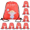En stock Paquete de Poliéster en Blanco Bolsillo de Paquete Mochila con Cordón Publicitaria Deportiva para Maratón Mochila de Almacenamiento Deportiva Bolsa Impresión
