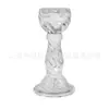 Suporte de Velas de Vidro Embossado Simples Francês Estilo Europeu Alto Suporte de Velas de Aromaterapia Decoração de Casa Enfeites Adereços