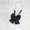 Corbata de moño para hombre Corbata de moño para mujer Floral Versátil JK Uniforme japonés Sin banda elástica Material escolar Jardín de infantes Rayado Estilo Campus