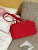 Bolsa de ombro feminina vermelha de grande capacidade, nova bolsa tote casual de outono 2026, bolsa para noiva e madrinhas de casamento, bolsa de casamento