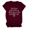 Sé amable nunca Amazon eBay sitio independiente moda casual para mujer cuello redondo manga corta camiseta capa base