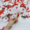 Palo de bambú de unos 15 cm Árbol de Navidad tridimensional Muñeco de nieve viejo Alce Oso Arreglo floral usado como ramo Mezclar y combinar