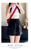 Pantalones Cargo Bordados Azules para Mujer, Nuevo Estilo Verano 2026, Cintura Alta, Corte Amplio en A, Estilo Americano, Shorts Deportivos de Secado Rápido