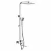 Juego de Cabezal de Ducha y Grifo de Cobre Puro Cuadrado Rociador Superior Ducha de Mano Agua Fría y Caliente Montado en la Pared Baño del Hogar Venta al por Mayor
