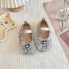 Zapatos de Princesa para Niñas, Nuevos Zapatos de Cristal Estilo Dibujos Animados para Primavera y Otoño para Niñas, Zapatos Pequeños de Cuero para Bebés con Lazo, Zapatos de Cuero para Niños