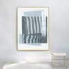 Minimalismo Sala de Estar Moderna Abstracta Pintura Decorativa Oficina Sofá Pared de Fondo Pintura Colgante Línea Blanca y Negra Tamaño Grande