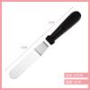 Venta especial en stock 0.7 de grosor 6 8 10 12 pulgadas acero inoxidable mango de plástico espátula curvada para pastel espátula para crema de pastel
