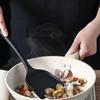 Conjunto de Espátula de Silicone e Concha de Sopa com 2 Peças, Espátula Totalmente Coberta de Silicone, Espátula Estilo Chinês, Ferramenta de Cozinha, Antiaderente, Resistente a Altas Temperaturas, Anti-Escaldante