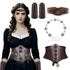 Diadema Medieval Transfronteriza para la Frente Cadena de Cintura Vikinga Cinturón Pulsera Retro Accesorios de Disfraz Cosplay de Halloween