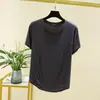 Camiseta modal de manga curta feminina estilo coreano solta gola redonda fina emendada irregular base shirt top esportivo casual