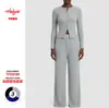 2026 Novo Estilo Aliexpress Amazon Europeu e Americano Suprimento Transfronteiriço Casual Slim-Fit Botão Manga Longa Calça de Perna Larga Conjunto