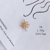 Venta al por mayor de accesorios de joyería DIY color cobre chapado en oro real delfín amor hojas flores incrustadas colgante pequeño hueco