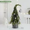 Decoração de Mesa Pequena Pe Cena de Cedro Enfeites da Moda de Natal Árvore de Natal Flocada Mini Nevasca