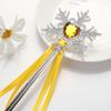 Fabricante de Yiwu Juguete de Varita Mágica de Copo de Nieve Congelado para Niños Accesorios de Varita Mágica de Princesa con Serpentina