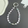 Cadena Sencilla de Cristal para Teléfono Móvil, Accesorios de Llavero de Alta Gama, Colgante para Bolso de Teléfono Móvil, Cadena de Teléfono Móvil de Alta Gama