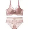 Lingerie Sexy para Seios Pequenos, Conjunto de Sutiã Push-Up Que Realça e Previne a Queda, Sutiã Modelador de Renda com Suporte Lateral, Conjunto de Sutiã Plus Size
