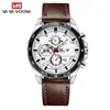 Reloj deportivo casual impermeable de moda para hombre, reloj de estudiante Pinduoduo con correa de cuero y calendario, de cuarzo