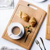 Tabla de cortar de bambú natural con fregadero Tabla de cortar para cortar fruta Tabla de cortar para cocina con asa Tabla de cortar para el hogar Rectangular Transfronterizo