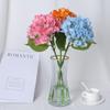 Hortensia simulada de rama grande transfronteriza, estilo europeo, para el hogar, boda, decoración floral, flor falsa, cinta hidratante, hortensia simulada