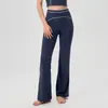 Calça Larga de Outono e Inverno Escovada Transfronteiriça Cintura Alta Color Blocking Solta Casual Longa Esportes ao Ar Livre Corrida Fitness Wear 7028