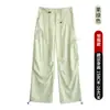 Pantalones Cargo con Lazo para Mujer, Estilo Delgado de Otoño, Pantalones Casuales Elegantes de Pierna Recta, Cintura Alta Adelgazantes Estilo Americano, Pantalones Deportivos de Secado Rápido