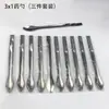 Juego de 3x 1 de acero inoxidable micro cuchara dosificadora de medicina cabeza simple cabeza doble cuchara de cola cuadrada cuchara dosificadora cuchara pala cuchara de acero inoxidable venta al por mayor