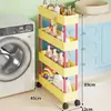 Estante de Armazenamento de Múltiplos Andares de Chão, Carrinho Móvel com Rodas, Estante de Armazenamento de Lanches para Dormitório, Estante de Armazenamento para Espaços Vazios na Cozinha