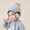 Bonito Sombrero de Pingüino para Bebé Otoño Invierno Cálido Grueso Tejido Protección para Orejas Unisex Bebé Meses Pequeños Sombrero de Lana