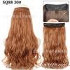 Fabricante de Cortina de Cabello para Peluca Venta al por Mayor Comercio Exterior Transfronterizo Ola Grande Fibra Química Hilo de Pesca Cortina de Cabello Rizado Extensión de Cabello Sin Costuras Pieza de Peluca