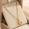 Collar de Acero de Titanio de Moda Transfronteriza Más Vendido para Mujer, Cadena de Clavícula Simple y que No se Desvanece, Suministro al Por Mayor para Transmisión en Vivo de Douyin