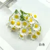 Bosque Flor de Margarita Pequeña de 5 Pétalos Hogar Floral Accesorios DIY Tocado Pasador Paquete de Materiales Fotografía Accesorios para Pared de Flores
