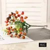 Fruta Triturada de Hoja Roja de Bayas Simuladas Rama de Frijol Rojo Fruta de la Fortuna Fruta Roja de Espuma Adornos de Arreglo Floral Frutas Bayas Accesorios