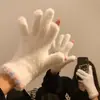 Guantes de Felpa de Cinco Dedos con Pantalla Táctil Guantes de Ciclismo Gruesos de Lana Cálidos de Invierno para Estudiantes Guantes de Ciclismo con Pantalla Táctil de Piel de Visón