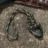 Hebilla Triangular Multifuncional para Camping al Aire Libre, Correa de Paracord de 19 cm con Mosquetón Triangular de Plástico