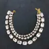 Novo colar popular de estilo simples, elegante, personalidade, moda, pingente de cristal, colar, acessórios de joalheria para mulheres
