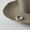 Anillo de Acuamarina Cepillada Estilo Coreano para Mujer, Anillo de Dedo del Pie Estilo Simple, Diseño de Nicho a la Moda, Anillo Versátil para el Dedo Índice, Moderno