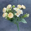 Manojo Simulado de Brotes de Rosa Té Casa Decoración Rosas Hechas a Mano Disposición Escena de Boda Transfronterizo Adornos de Flores Artificiales Venta al Por Mayor