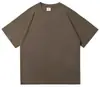 Camiseta Klein Azul 300g Algodón Puro Pesado Manga Corta Verano Unisex Marca de Moda Oversize Estilo Americano