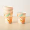 Vaso de papel exclusivo transfronterizo de 9 oz con encaje dorado, de aspecto elegante, estilo europeo, desechable, decoraciones para la escena de la fiesta