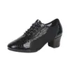 Zapatos de Square Dance, Zapatos de Baile Profesionales de Cuero Genuino, Zapatos de Baile Latino, Zapatos de Tacón Medio para Maestra de Baile de Adulto para Mujer, Zapatos de Baile Social, Zapatos de Baile Moderno