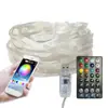 Luces de Cadena con Cordón de Cuero de Calidad Transfronterizas, Luces Autoadhesivas, Control por App, Luces de Cadena con Control por Voz, Control Remoto, Luces de Cadena de Cordón de Cuero Coloridas a Todo Color