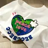 Roupas com Estampa de Cereja Maruko-Chan de Manga Curta Camiseta Branca Feminina Estilo Moderno Fino Moda Estilo Coreano Camiseta de Manga Curta Moderna