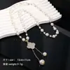 Cadena de Suéter Estilo Nuevo Transfronterizo Inspirada en Chanel Versión Coreana Collar Largo Lujo Ligero Nicho Aleación de Alta Gama Que No Se Desvanece Al Por Mayor