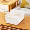 Cesta de Almacenamiento Plástica Plana y Ancha para el Hogar Siete Especificaciones Cesta de Almacenamiento de Escritorio Baño Cocina Cesta de Almacenamiento para Snacks